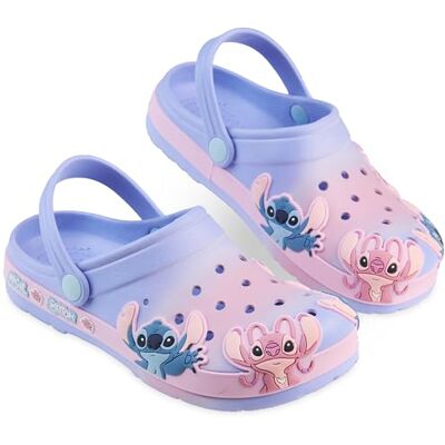 Get Trend Disney Princess Stitch Minnie Mouse Sabots antidérapants pour enfants, chaussures de jardin d'intérieur et d'extérieur, Coutures bleues et roses, 3/4 UK Get Trend Disney Princess Stitch Minnie Mouse Sabots antidérapants pour enfants, chaussures de jardin d'intérieur et d'extérieur, Coutures bleues et roses, 3/4 UK