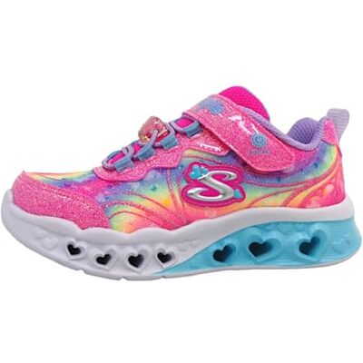 Skechers Chaussures de randonnée Flutter Heart Lights Groovy Swirlpour fille, Bordure rose vif en maille scintillante lavande, 11.5 UK Child Skechers Chaussures de randonnée Flutter Heart Lights Groovy Swirlpour fille, Bordure rose vif en maille scintillante lavande, 11.5 UK Child