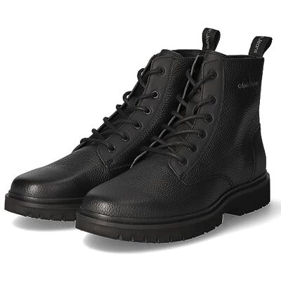 Calvin Homme Eva Mid Laceup Boot LTH Ym0ym00751 Bottes mi-Hautes, Noir Triple Black, 40.5 EU Calvin Homme Eva Mid Laceup Boot LTH Ym0ym00751 Bottes mi-Hautes, Noir Triple Black, 40.5 EU