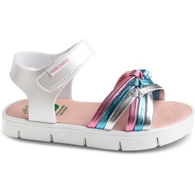 Pablosky Polina 441004 Sandales, argent métallique, 28 EU Pablosky Polina 441004 Sandales, argent métallique, 28 EU
