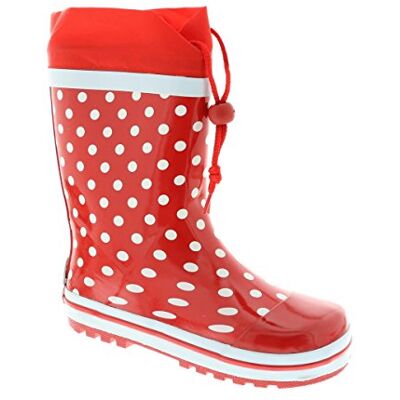 Playshoes Punkte Gummistiefel Punkte, Bottes fille, Rose (rot 8), 26-27 Playshoes Punkte Gummistiefel Punkte, Bottes fille, Rose (rot 8), 26-27