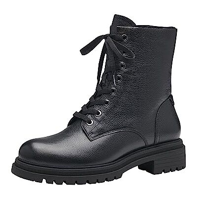Tamaris Bottes en cuir avec doublure chaude pour femme, Cuir noir, 37 EU Tamaris Bottes en cuir avec doublure chaude pour femme, Cuir noir, 37 EU