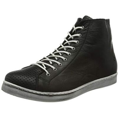 Andrea Conti Baskets à lacets pour femme, Noir, 38 EU Andrea Conti Baskets à lacets pour femme, Noir, 38 EU