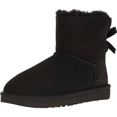UGG Femme Mini Bailey Bow II Bottes classiques.,Noir 39 EU UGG Femme Mini Bailey Bow II Bottes classiques.,Noir 39 EU