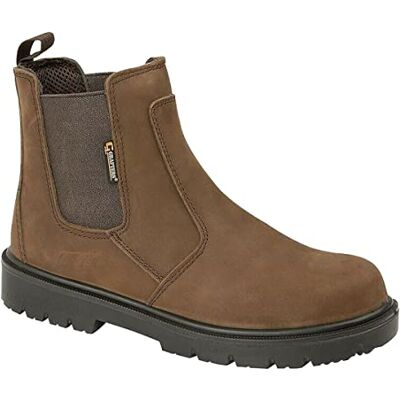 Grafters Bottes de sécurité en cuir avec semelle profilée pour homme Grafters Bottes de sécurité en cuir avec semelle profilée pour homme