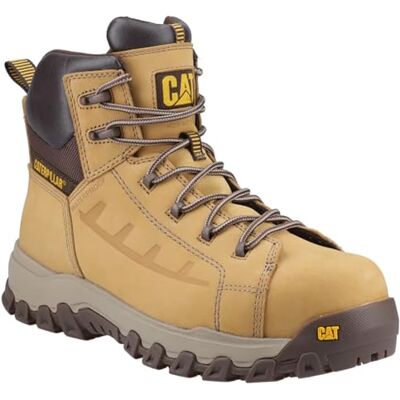 CAT erpillar Bottes de sécurité Threshold Rebound en cuir grainé avec embout composite, miel, 43 EU CAT erpillar Bottes de sécurité Threshold Rebound en cuir grainé avec embout composite, miel, 43 EU