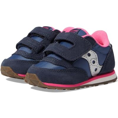Saucony Originals Baby Jazz HL, Chaussures unisexes pour enfant, Bleu marine/argenté/rose, 28 EU Saucony Originals Baby Jazz HL, Chaussures unisexes pour enfant, Bleu marine/argenté/rose, 28 EU
