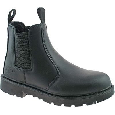 Grafters Grinder Bottes de sécurité à double soufflet en cuir pour homme, Noir, 47.5 EU Grafters Grinder Bottes de sécurité à double soufflet en cuir pour homme, Noir, 47.5 EU
