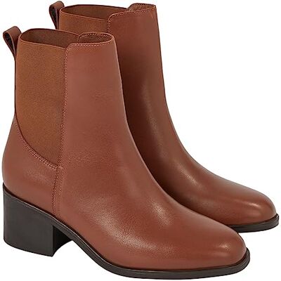 Tommy Hilfiger Bottines Chelsea Essential Fw0fw07516 Mid pour femme, Marron Cognac naturel, 37 EU Tommy Hilfiger Bottines Chelsea Essential Fw0fw07516 Mid pour femme, Marron Cognac naturel, 37 EU