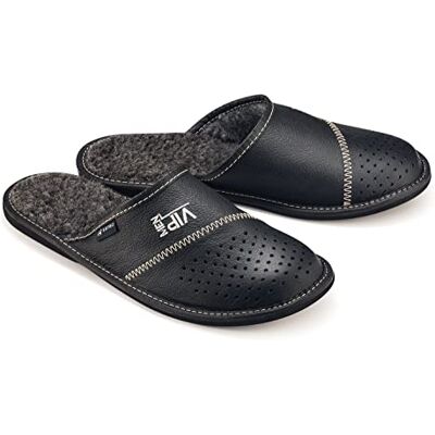 ESTRO Chaussons Hommes Pantoufle Chausson Homme Cuir Mules Pantoufles Semelle Inoubliable MZ01 ESTRO Chaussons Hommes Pantoufle Chausson Homme Cuir Mules Pantoufles Semelle Inoubliable MZ01