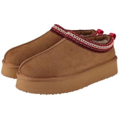 DKJAHSEK Pantoufles d'hiver chaudes à semelle épaisse pour femme Bottes de neige courtes en peluche Pour extérieur et intérieur Marron 36 DKJAHSEK Pantoufles d'hiver chaudes à semelle épaisse pour femme Bottes de neige courtes en peluche Pour extérieur et intérieur Marron 36
