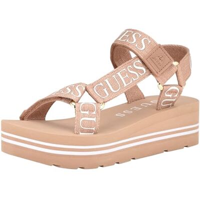 GUESS Avin, Sandale cale Femme, Rose Gold, 38.5 EU GUESS Avin, Sandale cale Femme, Rose Gold, 38.5 EU