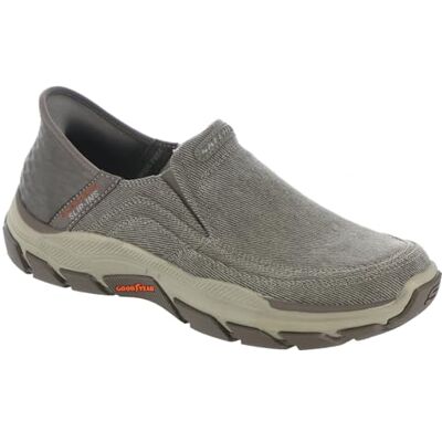 Skechers Mocassins à enfiler pour homme, taupe, 7,5 Skechers Mocassins à enfiler pour homme, taupe, 7,5