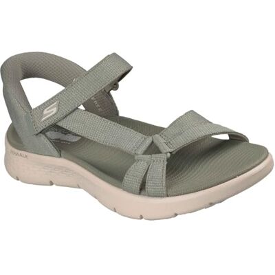 Skechers Femme GO WALK FLEX SANDAL ILLUMINATE Sandales, Sage Textile, 40 EU Skechers Femme GO WALK FLEX SANDAL ILLUMINATE Sandales, Sage Textile, 40 EU