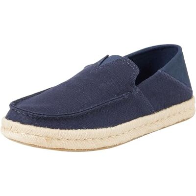 TOMS Alonso Mocassins plats en corde pour homme, Toile daim Heritage bleu marine, 44 EU TOMS Alonso Mocassins plats en corde pour homme, Toile daim Heritage bleu marine, 44 EU