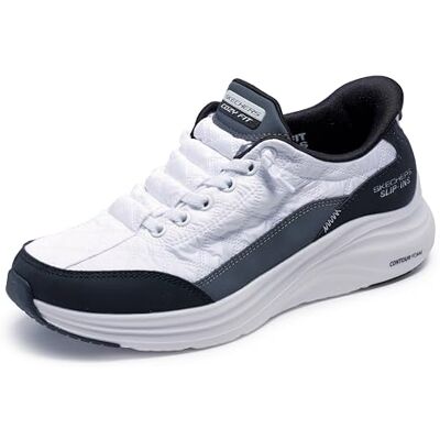 Skechers Slip-ins Blancs - Foam Contour - Ajustement Confortable - Baskets Skechers Slip-ins Blancs - Foam Contour - Ajustement Confortable - Baskets