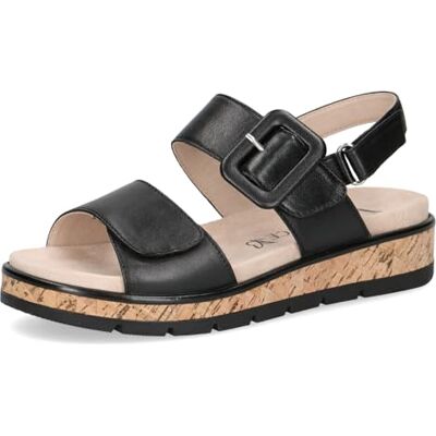 CAPRICE Damen Sandale mit Absatz aus Leder, Braun (COGNAC NAPPA), 39 CAPRICE Damen Sandale mit Absatz aus Leder, Braun (COGNAC NAPPA), 39