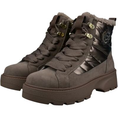 bugatti Femme Bottes mi-hautes Taupe/métal 38 bugatti Femme Bottes mi-hautes Taupe/métal 38