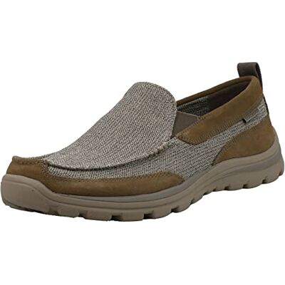 Skechers Mocassins Milford Superior pour homme, Marron clair, 40 EU large Skechers Mocassins Milford Superior pour homme, Marron clair, 40 EU large