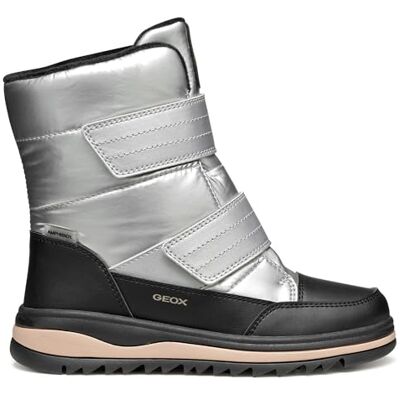 Geox J ADELHIDE Girl B AB Bottes montantes au genou, argenté/noir, 34 EU, Argenté/noir, 34 EU Geox J ADELHIDE Girl B AB Bottes montantes au genou, argenté/noir, 34 EU, Argenté/noir, 34 EU