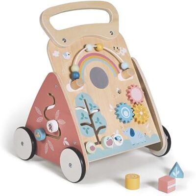 ms BabyWorld Montessori Mimo Déambulateur en bois pour bébé avec jouets et activités pour les premiers pas à partir de 12 mois ms BabyWorld Montessori Mimo Déambulateur en bois pour bébé avec jouets et activités pour les premiers pas à partir de 12 mois