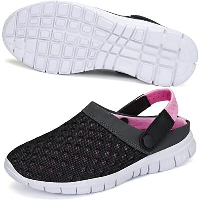 SAGUARO Femme Homme Mules Sabot de Jardin Clogs Eté Chaussure de Plage Antidérapant Pantoufle Taille 36-48 EU, Rose, 37 EU SAGUARO Femme Homme Mules Sabot de Jardin Clogs Eté Chaussure de Plage Antidérapant Pantoufle Taille 36-48 EU, Rose, 37 EU