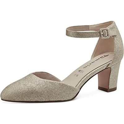 Tamaris Escarpins avec sangle pour femme 1-1-24432-20, Lt Gold Glam, 41 EU Tamaris Escarpins avec sangle pour femme 1-1-24432-20, Lt Gold Glam, 41 EU