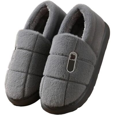 DSFIHJO Pantoufles d'hiver chaudes en coton avec fond épais et doublure polaire, taille L, 45, 46, 47, 48, Noir 2, 44 EU DSFIHJO Pantoufles d'hiver chaudes en coton avec fond épais et doublure polaire, taille L, 45, 46, 47, 48, Noir 2, 44 EU
