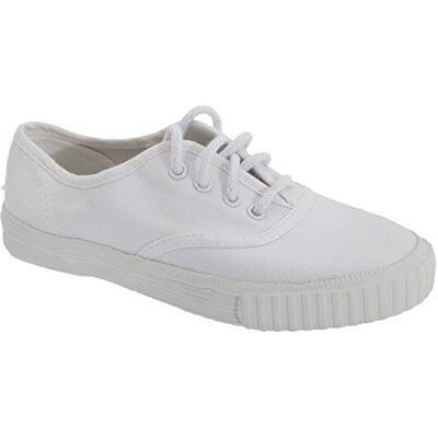 Dek Plimsolls en toile pour enfant Unisexe, blanc, 18 EU Dek Plimsolls en toile pour enfant Unisexe, blanc, 18 EU