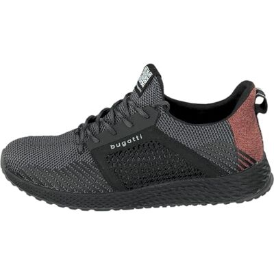 bugatti Homme Baskets en mesh respirant, baskets en mousse à mémoire de forme, lacets élastiques, Noir, 42 EU bugatti Homme Baskets en mesh respirant, baskets en mousse à mémoire de forme, lacets élastiques, Noir, 42 EU