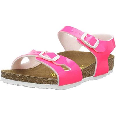 Birkenstock Kids Rio Sandales à bride de cheville pour fille Rose (vernis rose fluo), 29 EU, Rose laqué rose fluo, 29 EU étroit Birkenstock Kids Rio Sandales à bride de cheville pour fille Rose (vernis rose fluo), 29 EU, Rose laqué rose fluo, 29 EU étroit