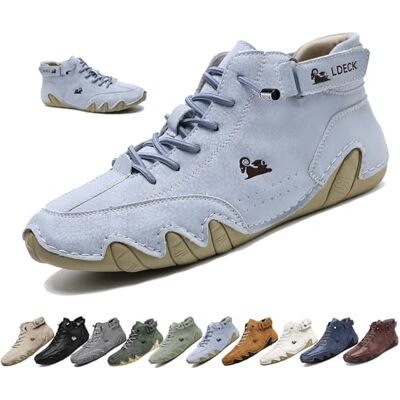 Overhil1s Hommes Bottes Hautes en Daim Faites à la Main, décontractées à enfiler chaussures imperméables antidérapantes confortables légères chaussures d'extérieur pieds nus pour randonnée et conduite (Color : Overhil1s Hommes Bottes Hautes en Daim Faites à la Main, décontractées à enfiler chaussures imperméables antidérapantes confortables légères chaussures d'extérieur pieds nus pour randonnée et conduite (Color :