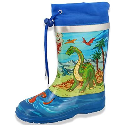 Beck Bottes en caoutchouc Dinos pour garçon, multicolore, 26 EU Beck Bottes en caoutchouc Dinos pour garçon, multicolore, 26 EU