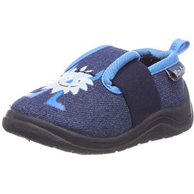 Playshoes Chaussons Monstres', Pantoufles' Mixte Enfant, Bleu Jeansblau 3, 26/27 EU Playshoes Chaussons Monstres', Pantoufles' Mixte Enfant, Bleu Jeansblau 3, 26/27 EU