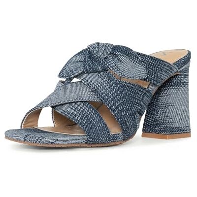 NYDJ Femme Loreri Denim Talon carré évasé, Noir foncé, 40 EU, Noir Foncé, 40 EU NYDJ Femme Loreri Denim Talon carré évasé, Noir foncé, 40 EU, Noir Foncé, 40 EU