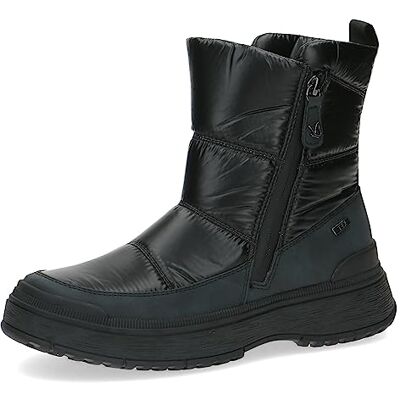 CAPRICE Damen Winterstiefeletten ohne Absatz Airmotion Wasserabweisend Gefüttert Weite G Vegan, Schwarz (Black Comb), 38 EU CAPRICE Damen Winterstiefeletten ohne Absatz Airmotion Wasserabweisend Gefüttert Weite G Vegan, Schwarz (Black Comb), 38 EU