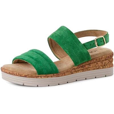 s.Oliver Damen Sandale mit Keilabsatz, grün(GREEN), 40 s.Oliver Damen Sandale mit Keilabsatz, grün(GREEN), 40
