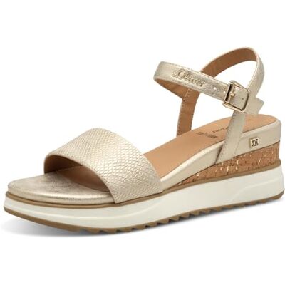 s.Oliver Damen Sandale mit Keilabsatz, beige(CHAMPAGNE), 39 s.Oliver Damen Sandale mit Keilabsatz, beige(CHAMPAGNE), 39