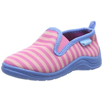 Playshoes Hausschuh Ringel, Pantoufles Mixte Enfant, Rose Pink Türkis 792, 26/27 EU Playshoes Hausschuh Ringel, Pantoufles Mixte Enfant, Rose Pink Türkis 792, 26/27 EU