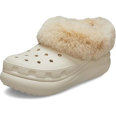 Crocs Unisex Furever Crush Bone Men's 8, Women's 10 Medium Crocs Unisex Furever Crush Bone Men's 8, Women's 10 Medium