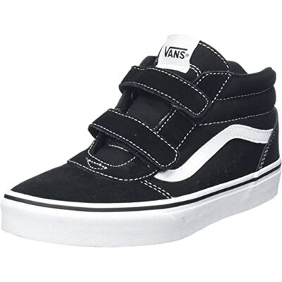 Vans Mixte Enfant Ward Mid V Basket, Suede Canvas Black White, 23.5 EU Vans Mixte Enfant Ward Mid V Basket, Suede Canvas Black White, 23.5 EU