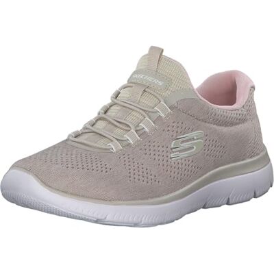 Skechers Femme Summits Fun Flare Espadrilles, Taupe Mesh/Light Pink Trim, 40 EU Skechers Femme Summits Fun Flare Espadrilles, Taupe Mesh/Light Pink Trim, 40 EU