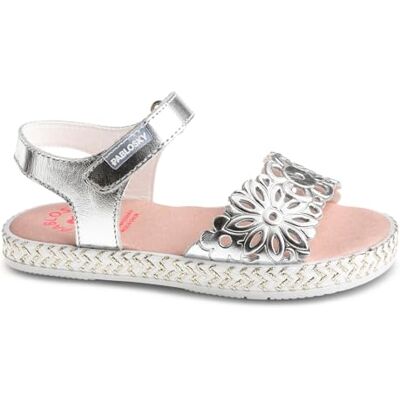 Pablosky Pepa 437250 Sandales, argent métallique, 27 EU Pablosky Pepa 437250 Sandales, argent métallique, 27 EU