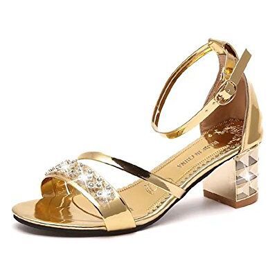 Boowhol -Rhinestone sandales été féminine nouvelle femelle petit frais talons hauts sauvages talons hauts rugueux avec des sandales romaines (or, 39 UE) Boowhol -Rhinestone sandales été féminine nouvelle femelle petit frais talons hauts sauvages talons hauts rugueux avec des sandales romaines (or, 39 UE)