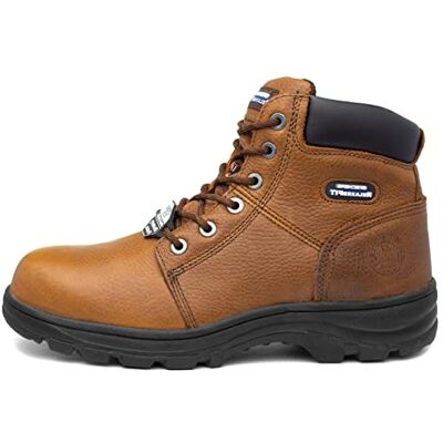 Skechers Bottes Workshire Classic pour homme, Cuir gaufré marron, 45 EU Skechers Bottes Workshire Classic pour homme, Cuir gaufré marron, 45 EU