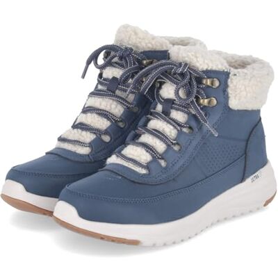 Skechers 144756 NVY Bottes à lacets en textile et synthétique pour femme Bleu, bleu, 39 EU Skechers 144756 NVY Bottes à lacets en textile et synthétique pour femme Bleu, bleu, 39 EU