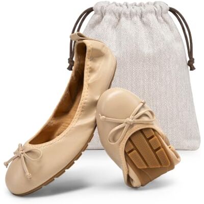 DREAM PAIRS Ballerines pliables avec nœud pour femme Chaussures habillées légères à enfiler, bout rond, offrent un confort tout au long de la journée pour de longues marches DREAM PAIRS Ballerines pliables avec nœud pour femme Chaussures habillées légères à enfiler, bout rond, offrent un confort tout au long de la journée pour de longues marches