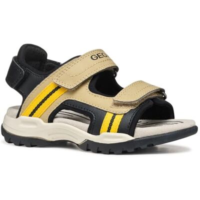 Geox J Borealis Boy A Sandales pour enfant, Beige/jaune, 33 EU Geox J Borealis Boy A Sandales pour enfant, Beige/jaune, 33 EU