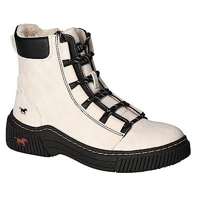 MUSTANG Bottines tendance à lacets doublées chaudes pour femme 1436-605, Ice, 40 EU MUSTANG Bottines tendance à lacets doublées chaudes pour femme 1436-605, Ice, 40 EU