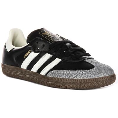 adidas Samba OG Baskets pour femme, Noyau noir, blanc cassé, or métallisé, 42 EU adidas Samba OG Baskets pour femme, Noyau noir, blanc cassé, or métallisé, 42 EU